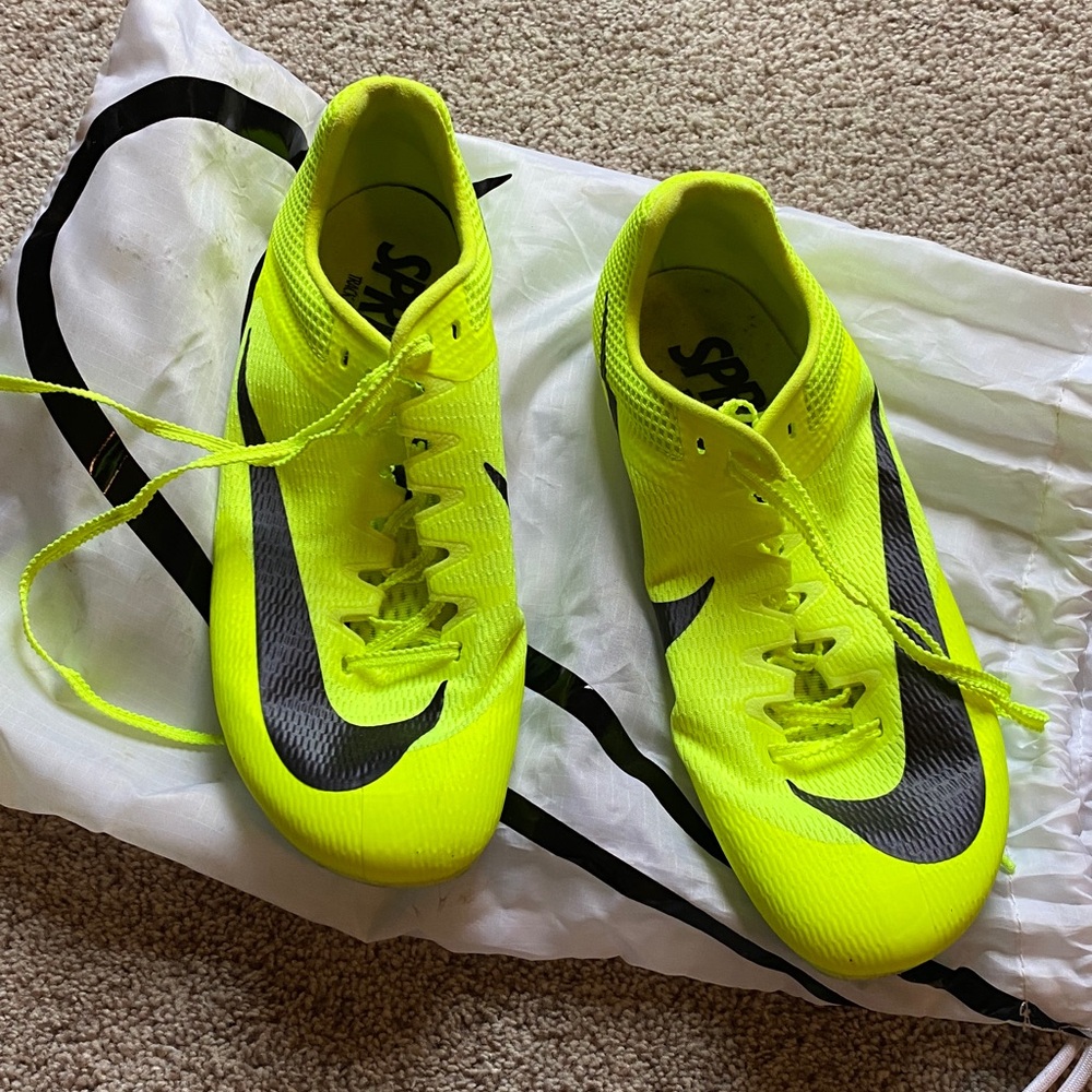 Nike Zoom Rival sprinting shoes for track and field size 8.5, with bag